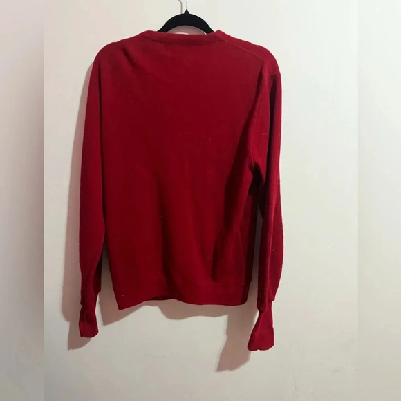 CHRISTIAN DIOR..VINTAGE  red 100% SWEATER...LARGE - Picture 4 of 4